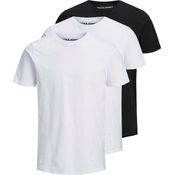 Jack & Jones Rundhalsshirt JJEORGANIC BASIC TEE SS O-NE 3PK MP NOOS (Packung, 3-tlg), Baumwolle, angenehm weich, Schwarz
