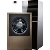 Buderus Logatherm Wärmepumpe WLW196i-14, reversible Luft-Wasser-Wärmepumpe, 14,37 kW, integrierter 120 l Pufferspeicher, Schwarz