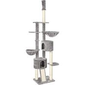 FEANDREA Kratzbaum, Katzenbaum, deckenhoch, 2,4-2,6 m, hellgrau PCT110W01