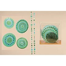 Bild für BOLTZE GRUPPE GmbH Capiz Decorative Garland Mobile Shell Wind Chime Muschelgirlande Dekoperlmutt 2 Designs Price/Blue/Green