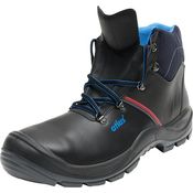 Atlas Anatomic Bau 500, Sicherheitsschuh mit Stahlkappe und öl- sowie säurebeständiger Sohle, schwarz, Weite 12