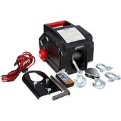 RIBITECH 4277 Seilwinde für Auto, 5 t, vorwärts und rückwärts, 12 V, schwarz