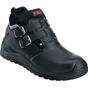 FHB Sicherheitsstiefel Norbert, Größe 43, schwarz, mit hitzebeständiger Nitril-Langkeilsohle und durchtrittsicherer textile Sohle