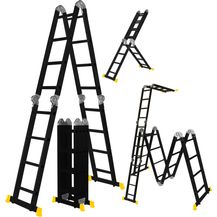 Bild für Craftfull Mehrzweckleiter CF-104A 6in1 Alu Multifunktionsleiter Gelenkleiter (4.7 Meter Black Edition 4x4 Sprossen)