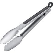 Westmark Grillzange + Servierzange, Mit Edelstahllaffen und gummierten Griffen, Länge: 27,5 cm, Rostfreier Edelstahl/Kunststoff, Classic Spezial Midi, Silber/Schwarz, 16242270