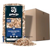 GALAMIO Holzhackschnitzel Pinus Sylvestris, Grob 5-60mm, 60l Sack für Garten und Hochbeet, natürliche Bodenabdeckung, wasserregulierend, langlebig