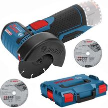 Bild für Bosch Professional 12V System Akku Winkelschleifer GWS 12V-76 (3 Trennscheiben, Scheibendurchmesser: 76 mm, ohne Akkus und Ladegerät, in L-BOXX)