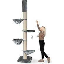 Bild für HAPPYPET Kratzbaum 'Leonardo' Grosse Katzen Stabil XXL Deckenhoch