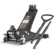 STAHLWERK Wagenheber WHB-73 ST, hydraulischer Rangierwagenheber mit 3 t Tragkraft, 73-500 mm Hubbereich, gummierte Silent-Rollen, schwarz