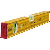 STABILA Wasserwaage Type 80 AS, 40 cm, verstärktes Alu-Profil, 1 Horizontal-Libelle, 1 Vertikal-Libelle, integrierte Rutsch-Stopper, Made in Germany