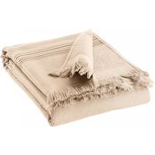 Vivaraise Hammam-Tuch Cancun, 100% Baumwolle, beige, 90x180 cm, mit Frottee-Rückseite, Freizeit- und Wellness-Tuch