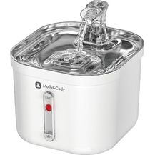 Bild für Molly&Cody Spring Trinkbrunnen für Katzen & Hunde (2L Wasserkapazität, Ultra leise Wasserpumpe, 3-faches Filtersystem, kompakt, Edelstahl)