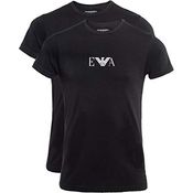 Emporio Armani Herren T-Shirt 9341, Klassisch Bequem sitzend aus 95% Baumwolle, Schwarz, Größe S