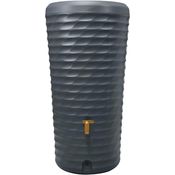 4rain Jolie 2in1 Regenspeicher Regentonne 230 Liter Graphite Grey, Wasserbehälter mit Pflanzschale und Auslaufhahn – 100% recyclebar, Made in Germany