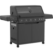 RÖSLE Gasgrill ALLFLAME Hero 6 50mbar, 6 HEATSPIRE-Edelstahlbrenner, Mattschwarz