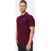 Lonsdale Poloshirt LION, Arbeitsshirt mit hochwertiger Baumwolle, gestreiften Bündchen und farblich abgesetzten Stickereien