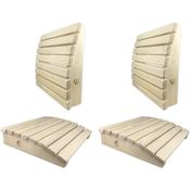 SudoreWell 4 x Sauna Kopfstütze Premium abgerundet Kiefernholz