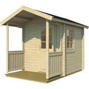 WOODTEX Saunahaus Niklas 40 mm mit Holztür naturbelassen