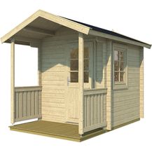 Bild für WOODTEX Saunahaus Niklas 40 mm mit Holztür naturbelassen