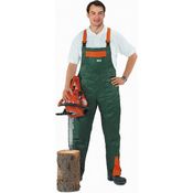 Watex 8-6612 Forstschutz-Latzhose "Forest-Jack", grünen-leuchtorange, Schnittschutz mit elastischen, verstellbaren Hosenträgern