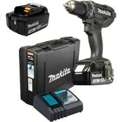 Makita DDF482RFEB Black Edition Akku-Bohrschrauber 18 V 2-Gang Schnellspannbohrfutter, 2 x 3,0 Ah, Ladegerät und Transportkoffer
