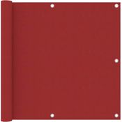 vidaXL Balkon-Sichtschutz Rot 90x600 cm Oxford-Gewebe