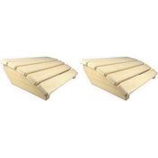 2 x Sauna Kopfstütze Premium Abachi abgerundet