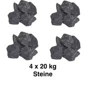 Saunasteine-Set 80 kg 5-10 cm Ofensteine Steine für Saunaofen Elektroofen R-990