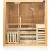 Bild für Dewello Finnische Traditionelle Sauna SARNIA 180cm x 140cm inkl. 6 KW Harvia Ofen