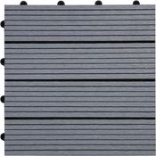 WOODTEX WPC Terrassenfliese Basic Hellgrau