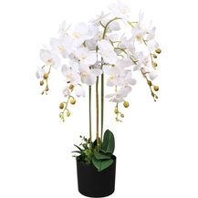 Bild für vidaXL Künstliche Orchidee mit Topf 75 cm Weiß