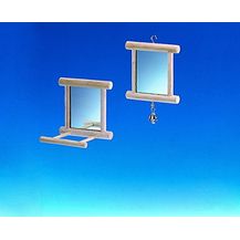 Bild für Nobby Holzspiegel mit Glocke 10 x 10 cm