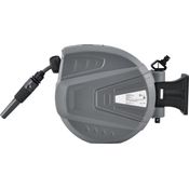 Juskys Schlauchtrommel Flowwater 10 m Wand-Schlauchbox mit 3-4 Zoll Anschluss und Einzug-Automatik Schlauchaufroller mit flexibler Wandhalterung