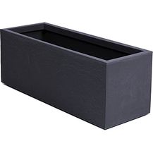 Bild für Ondis24 Pflanzkübel Vulkan, 57L Pflanzvolumen, rechteckig, Blumenkasten mit Wasserspeicher, Balkon Terrasse, Blumenkübel (Anthrazit)