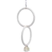 Nobby Cage Toy, 2 Kletterringe aus Baumwolle weiß klein; 50/24 cm