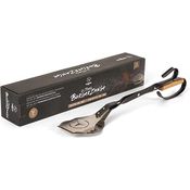 MOESTA-BBQ 19296 V-Tong BurgerZange 46cm – Burger-Patty-Grillzange mit Holzgriff – Edelstahl-Wendezange für Hackfleisch