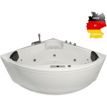 Bild für Basera® Whirlpool-Badewanne CLASSIC Indoor Eck-Whirlpool Badewanne Futuna 140 x 140 cm, (Komplett-Set)