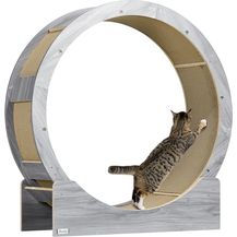Bild für PawHut Katzenlaufrad 91 cm mit Bremse und Kratzbrett für gesunde Bewegung
