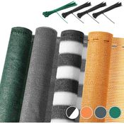 DETEX Zaunblende 85% Beschattungsgrad 10m lang Sichtschutz Zaun Balkon Geländer Schattiernetz Beschattungsnetz Schattennetz Tennisblende Farbauswahl 109184