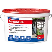 Bild für Baufan Streichkalk 10 l weiß rein mineralisches Anstrichmittel auf Basis von Weißkalkhydrat konservierungsmittelfrei ohne Lösungsmittel und Weichmacher für innen und außen