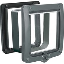 Bild für TRIXIE wasserdichte und geräuscharme und besonders große Katzenklappe "4-Wege Freilauftür XXL mit Tunnel