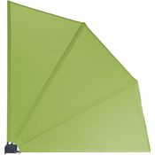 Grasekamp Balkonfächer Premium 140x140cm Apfelgrün mit Wandhalterung Trennwand Sichtschutz Grün