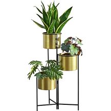 Bild für [en.casa] Pflanzständer Haasdonk 3-tlg. Schwarz Messingfarben