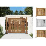 vidaXL Gartentor 105x105 cm Cortenstahl Bambus-Design Abschließbar Schlüssel, Rostig