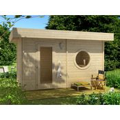 FinnTherm Saunahaus Cubus-70 C Gartensauna 3 Sitzbänke aus Holz Sauna Wandstärke 70 mm Außensauna - Preisvergleich
