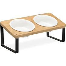 Bild für Navaris 2X Fressnapf aus Keramik mit Metall Ständer