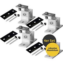 Bild für Avoltik Solarpanel Halterung 4 Stück I hochwertige Solarmodul Halterung aus robustem Aluminium I PV Modul Halterung inkl. Dichtung & Schrauben I Aufständerung für Solarmodule mit drehbarem Winkel