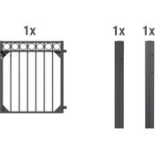 Alberts Einzeltorset Circle, zum Einbetonieren | anthrazit | Höhe 100 cm | Breite 1 m 
(510152)