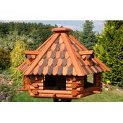 Deko-Shop-Hannusch XXL massives Luxus Vogelhaus 70 x 45 cm, Vogelfutterhaus, Vogelhäuser + absolut. Blickfang + imprägniert