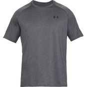 "Under Armour® Poloshirt UA Tech 2.0 SS, grau mit Logoprint, schnelltrocknend und geruchshemmend"